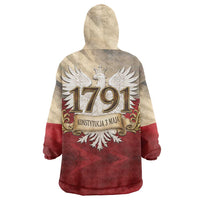 Poland Constitution Day 1791 Wearable Blanket Hoodie Polska Konstytucja 3 Maja Pride White Eagle