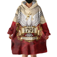 Poland Constitution Day 1791 Wearable Blanket Hoodie Polska Konstytucja 3 Maja Pride White Eagle