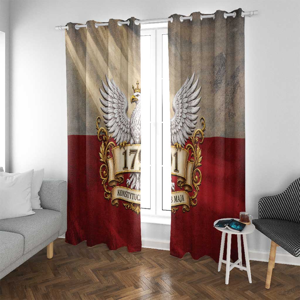 Poland Constitution Day 1791 Window Curtain Polska Konstytucja 3 Maja Pride White Eagle