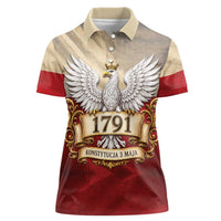 Poland Constitution Day 1791 Women Polo Shirt Polska Konstytucja 3 Maja Pride White Eagle