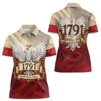 Poland Constitution Day 1791 Women Polo Shirt Polska Konstytucja 3 Maja Pride White Eagle