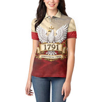 Poland Constitution Day 1791 Women Polo Shirt Polska Konstytucja 3 Maja Pride White Eagle