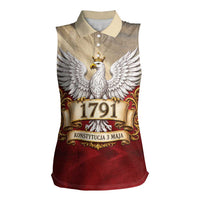 Poland Constitution Day 1791 Women Sleeveless Polo Shirt Polska Konstytucja 3 Maja Pride White Eagle