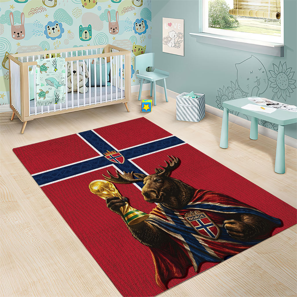 World Football 2026 Norway Area Rug Viking Moose Trophy Champion