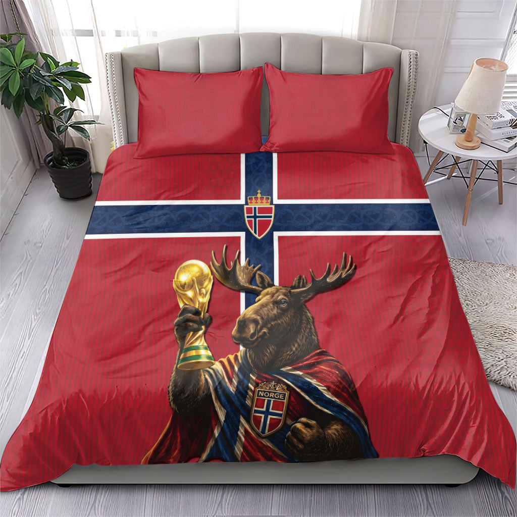 World Football 2026 Norway Bedding Set Viking Moose Trophy Champion