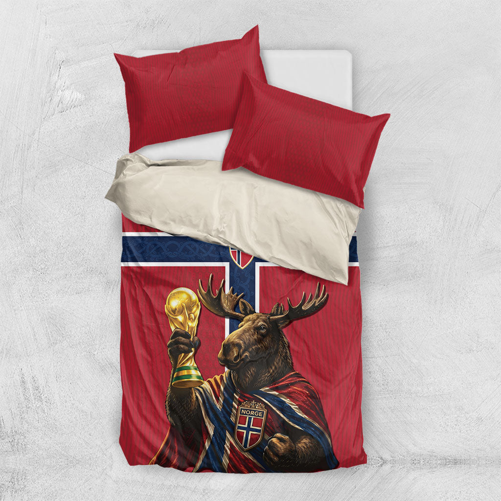 World Football 2026 Norway Bedding Set Viking Moose Trophy Champion