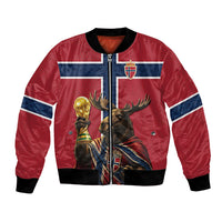 Custom World Football 2026 Norway Bomber Jacket Viking Moose Trophy Champion