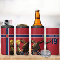 Custom World Football 2026 Norway 4 in 1 Can Cooler Tumbler Viking Moose Trophy Champion