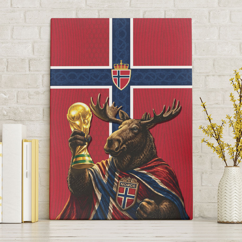 World Football 2026 Norway Canvas Wall Art Viking Moose Trophy Champion