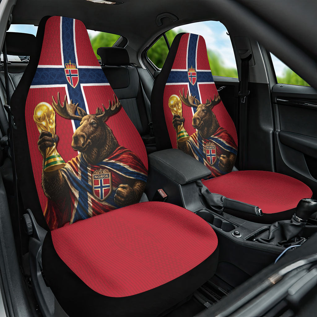 World Football 2026 Norway Car Seat Cover Viking Moose Trophy Champion