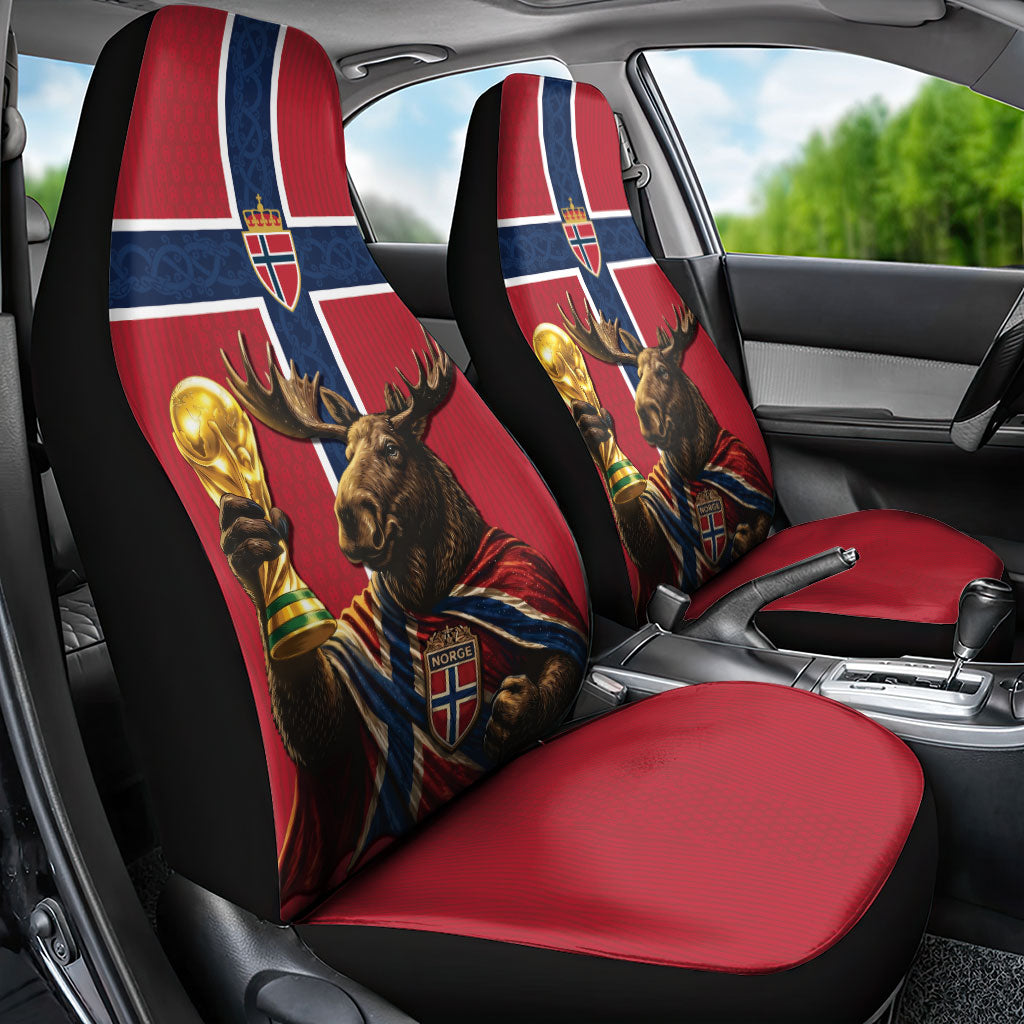 World Football 2026 Norway Car Seat Cover Viking Moose Trophy Champion