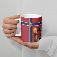 Custom World Football 2026 Norway Ceramic Mug Viking Moose Trophy Champion