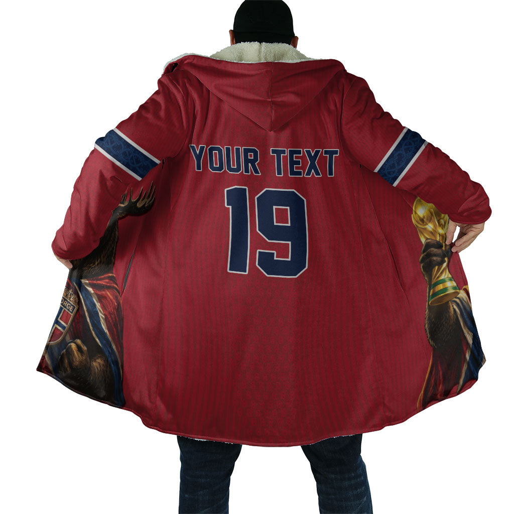 Custom World Football 2026 Norway Cloak Viking Moose Trophy Champion