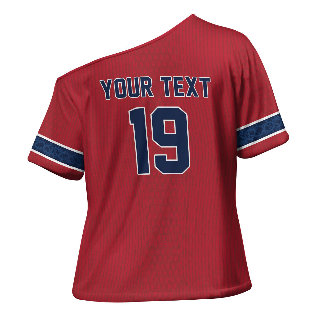 Custom World Football 2026 Norway Cross Shoulder Shirt Viking Moose Trophy Champion