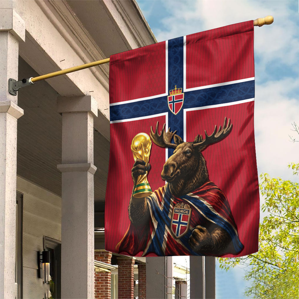 World Football 2026 Norway Garden Flag Viking Moose Trophy Champion