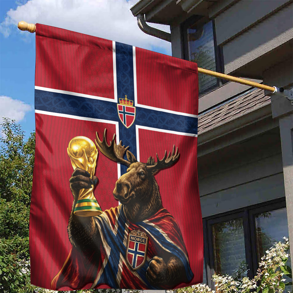 World Football 2026 Norway Garden Flag Viking Moose Trophy Champion