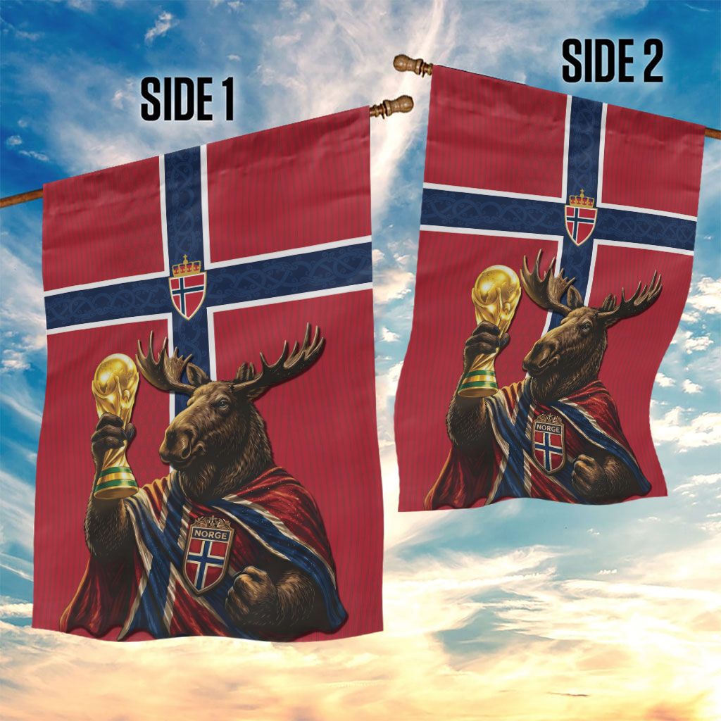 World Football 2026 Norway Garden Flag Viking Moose Trophy Champion
