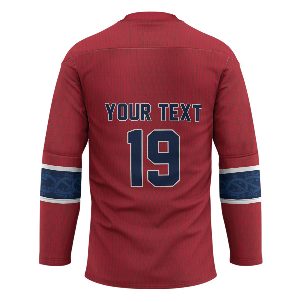 Custom World Football 2026 Norway Hockey Jersey Viking Moose Trophy Champion