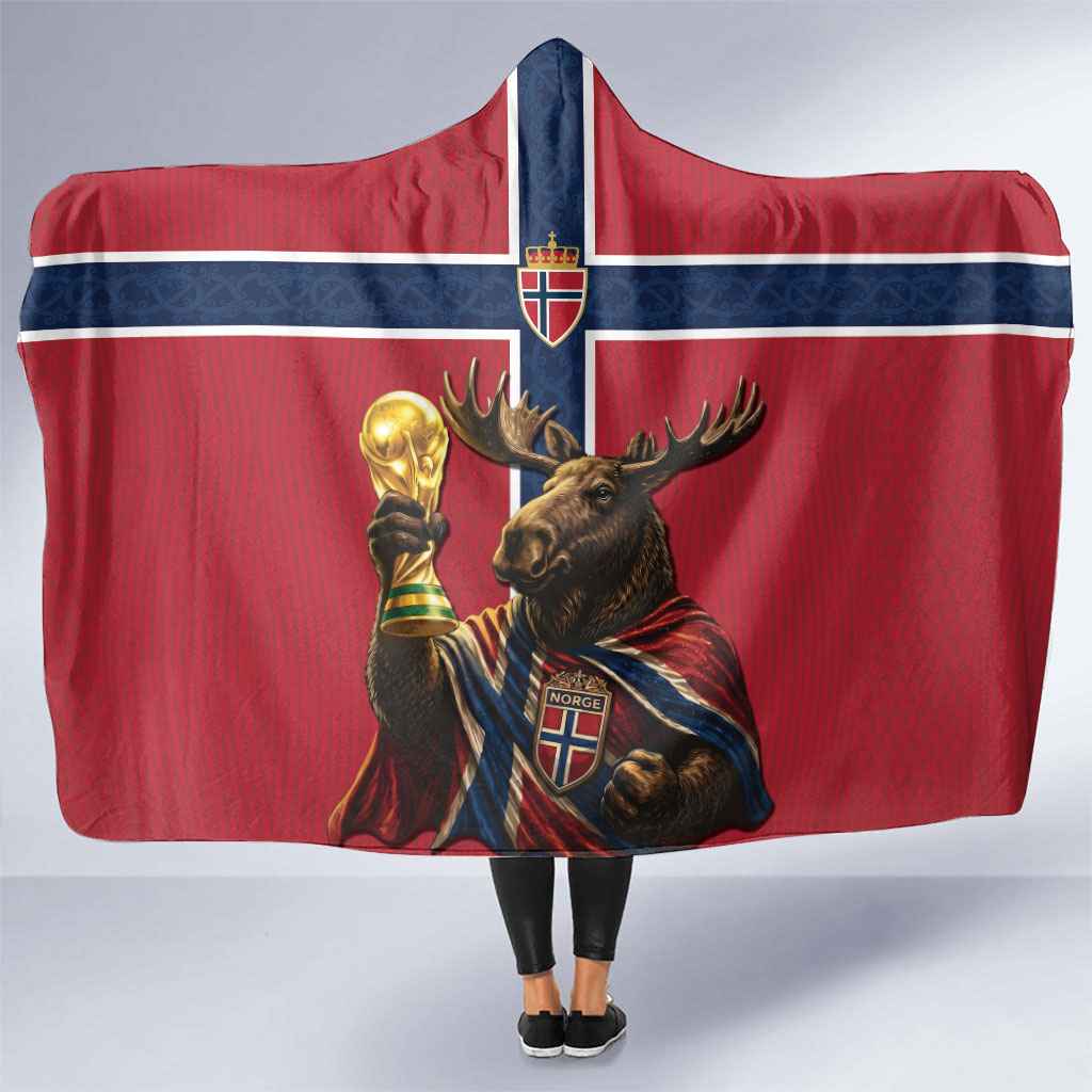 World Football 2026 Norway Hooded Blanket Viking Moose Trophy Champion