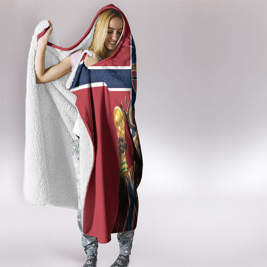 World Football 2026 Norway Hooded Blanket Viking Moose Trophy Champion