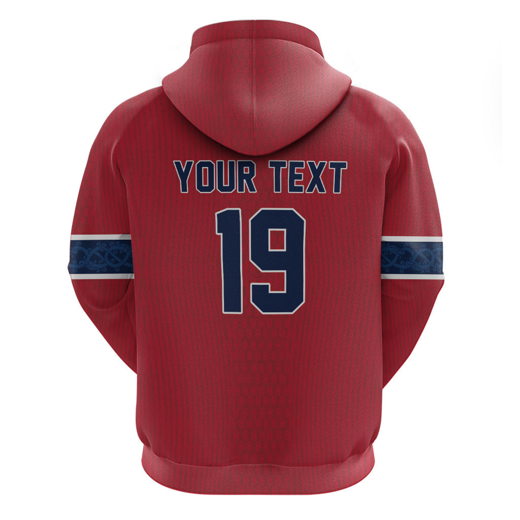 Custom World Football 2026 Norway Hoodie Viking Moose Trophy Champion