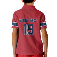 Custom World Football 2026 Norway Kid Polo Shirt Viking Moose Trophy Champion