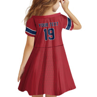 Custom World Football 2026 Norway Kid Short Sleeve Dress Viking Moose Trophy Champion