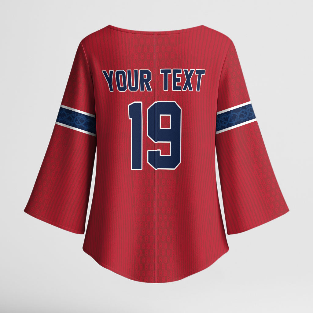 Custom World Football 2026 Norway Kimono Sleeve Blouse Viking Moose Trophy Champion