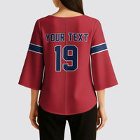 Custom World Football 2026 Norway Kimono Sleeve Blouse Viking Moose Trophy Champion