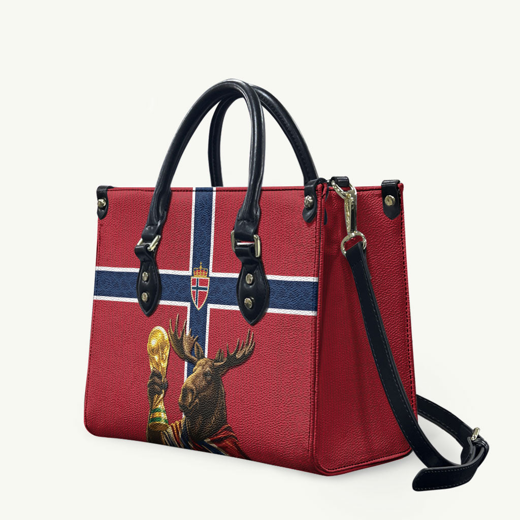 World Football 2026 Norway Leather Bag Viking Moose Trophy Champion