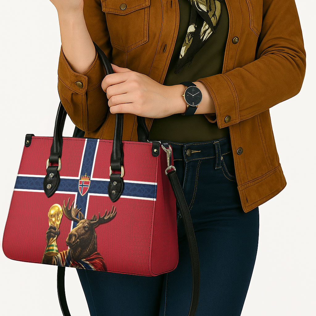 World Football 2026 Norway Leather Bag Viking Moose Trophy Champion