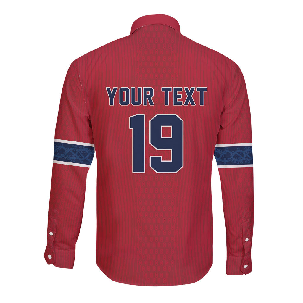 Custom World Football 2026 Norway Long Sleeve Button Shirt Viking Moose Trophy Champion