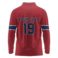 Custom World Football 2026 Norway Long Sleeve Polo Shirt Viking Moose Trophy Champion
