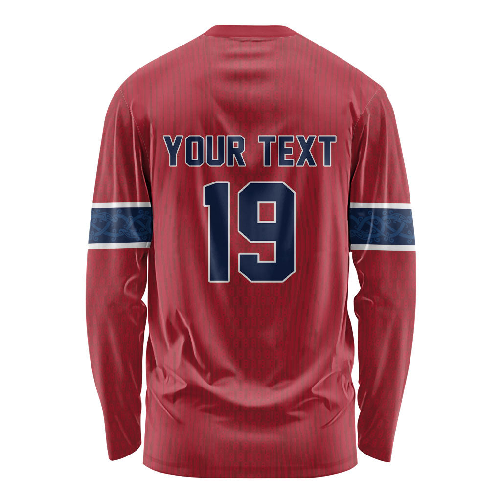 Custom World Football 2026 Norway Long Sleeve Shirt Viking Moose Trophy Champion