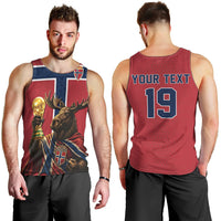 Custom World Football 2026 Norway Men Tank Top Viking Moose Trophy Champion
