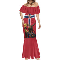 Custom World Football 2026 Norway Mermaid Dress Viking Moose Trophy Champion