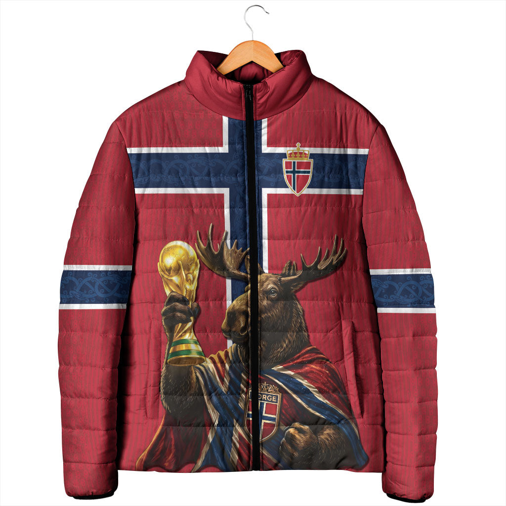 Custom World Football 2026 Norway Padded Jacket Viking Moose Trophy Champion