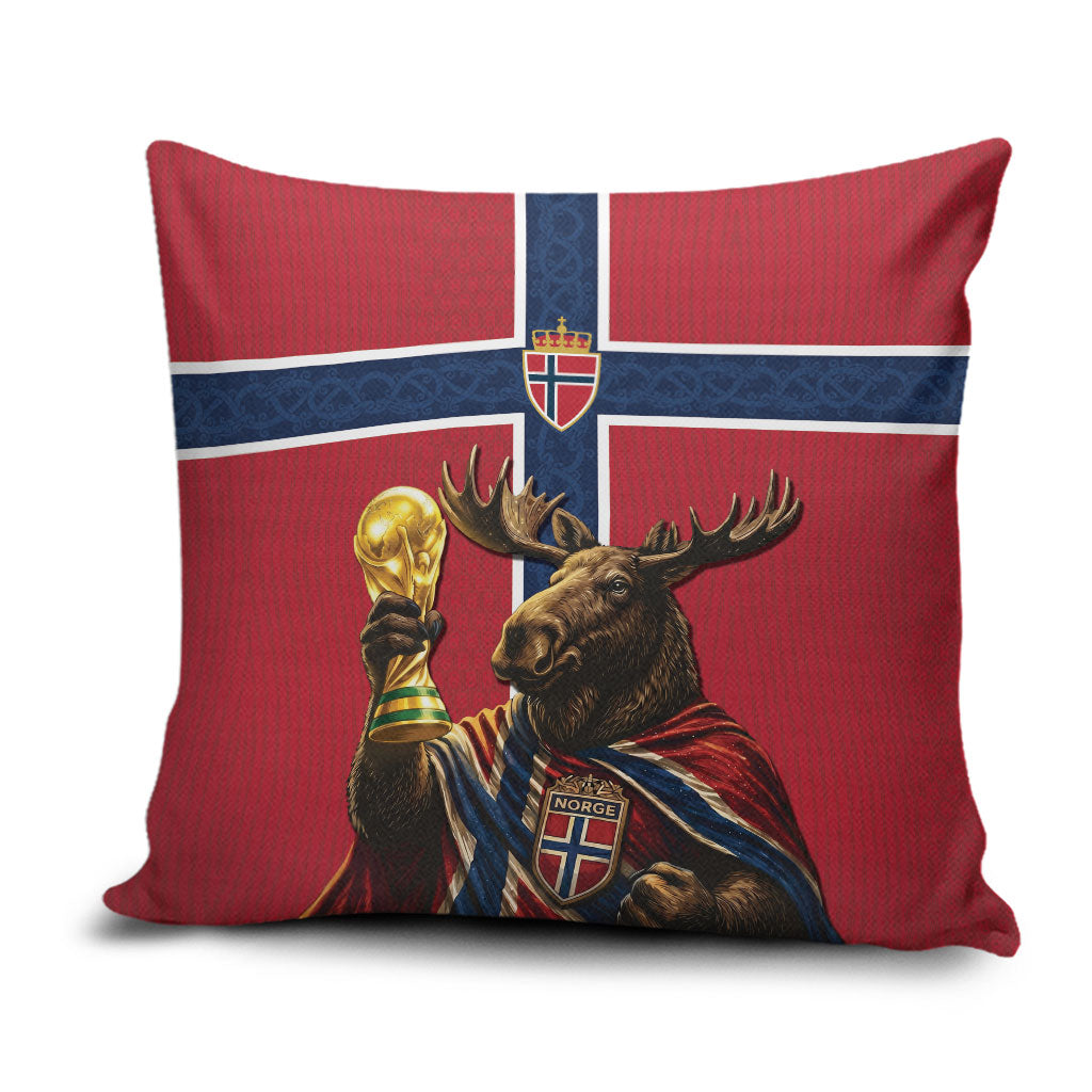 World Football 2026 Norway Pillow Cover Viking Moose Trophy Champion