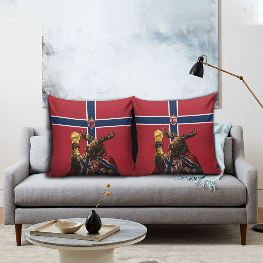 World Football 2026 Norway Pillow Cover Viking Moose Trophy Champion