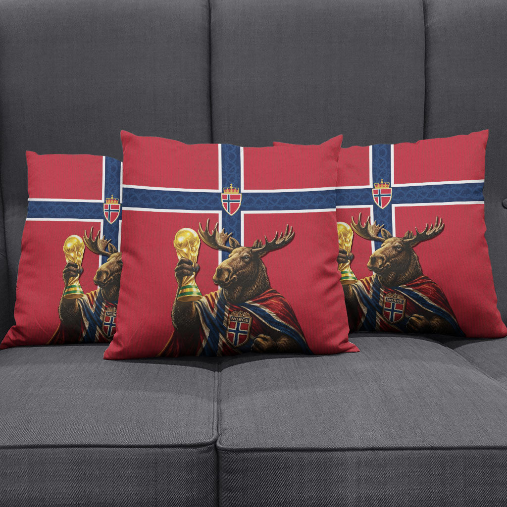 World Football 2026 Norway Pillow Cover Viking Moose Trophy Champion