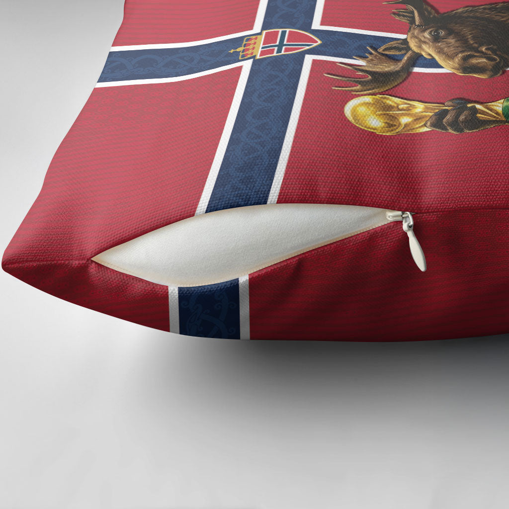 World Football 2026 Norway Pillow Cover Viking Moose Trophy Champion