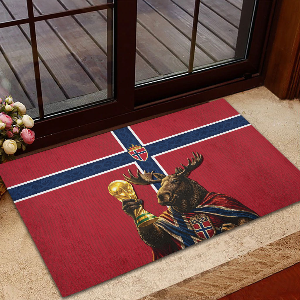 World Football 2026 Norway Rubber Doormat Viking Moose Trophy Champion