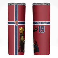 Custom World Football 2026 Norway Skinny Tumbler Viking Moose Trophy Champion