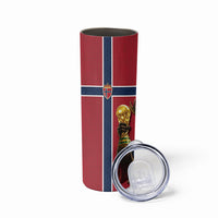 Custom World Football 2026 Norway Skinny Tumbler Viking Moose Trophy Champion