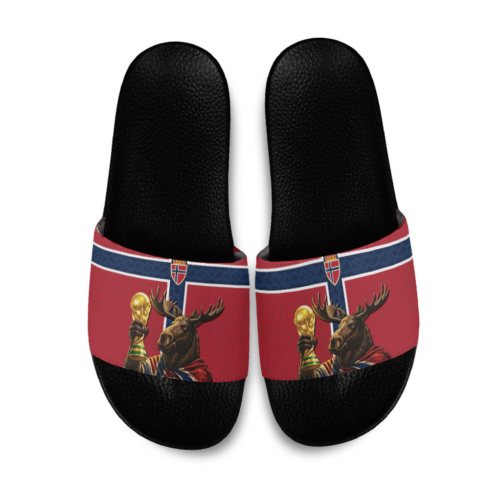 World Football 2026 Norway Slide Sandals Viking Moose Trophy Champion
