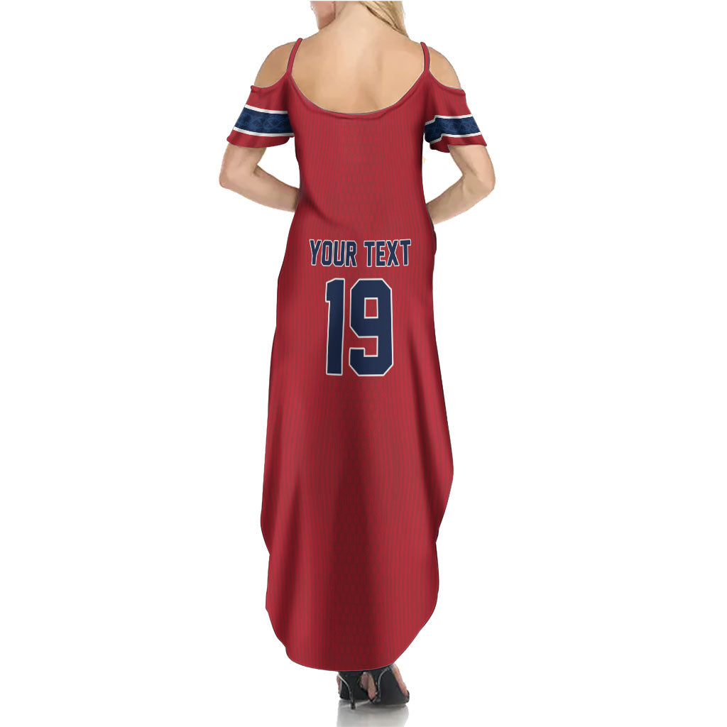 Custom World Football 2026 Norway Summer Maxi Dress Viking Moose Trophy Champion