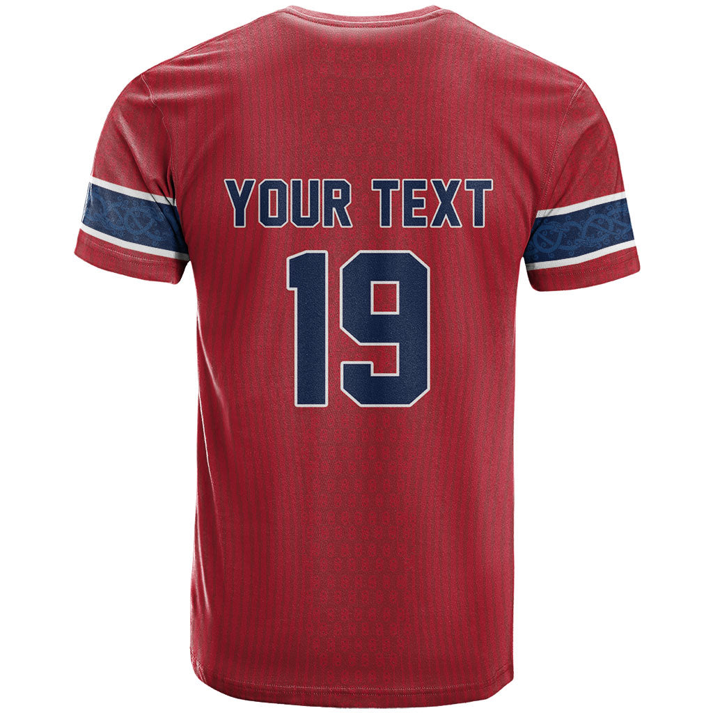 Custom World Football 2026 Norway T Shirt Viking Moose Trophy Champion