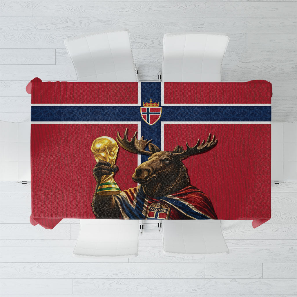 World Football 2026 Norway Tablecloth Viking Moose Trophy Champion