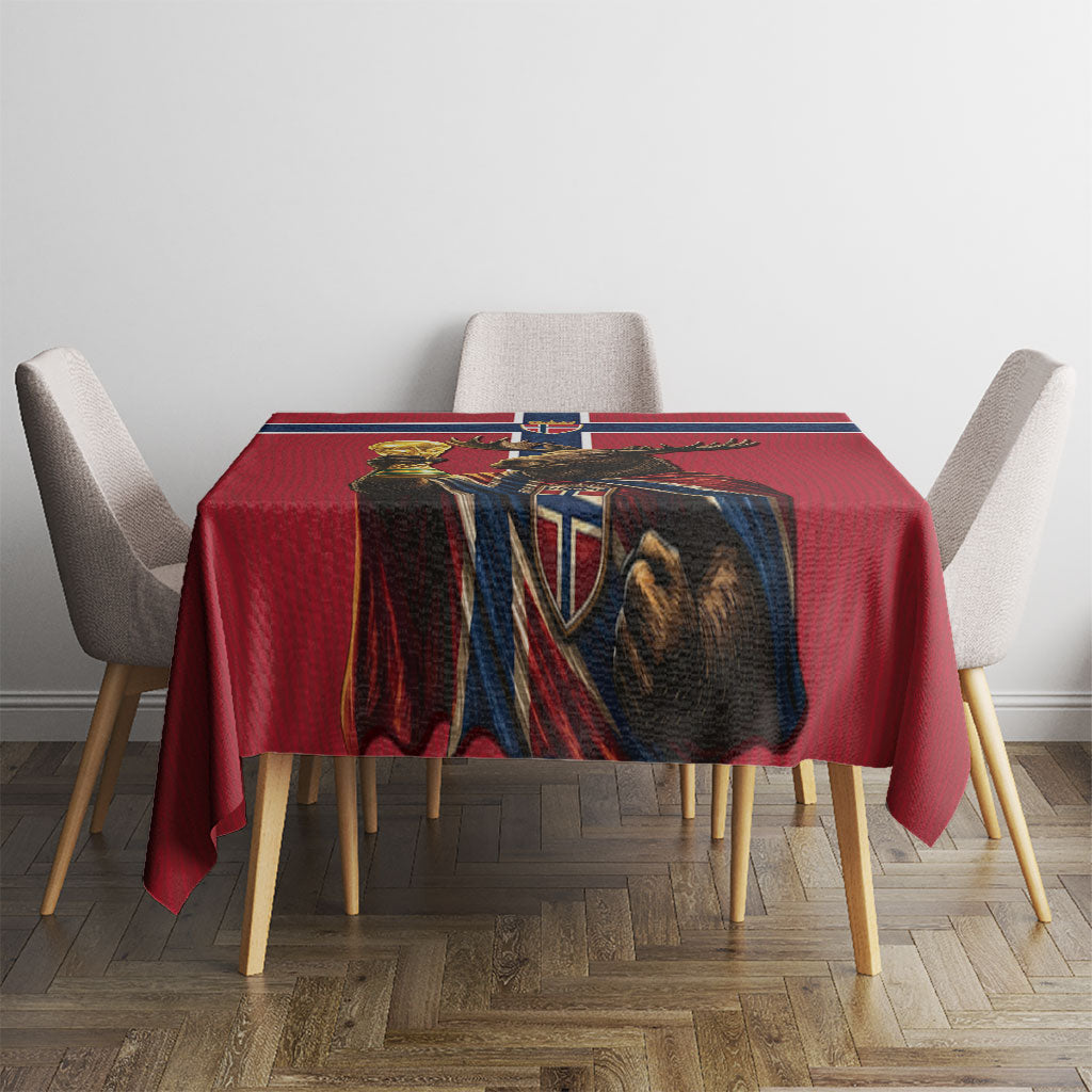 World Football 2026 Norway Tablecloth Viking Moose Trophy Champion