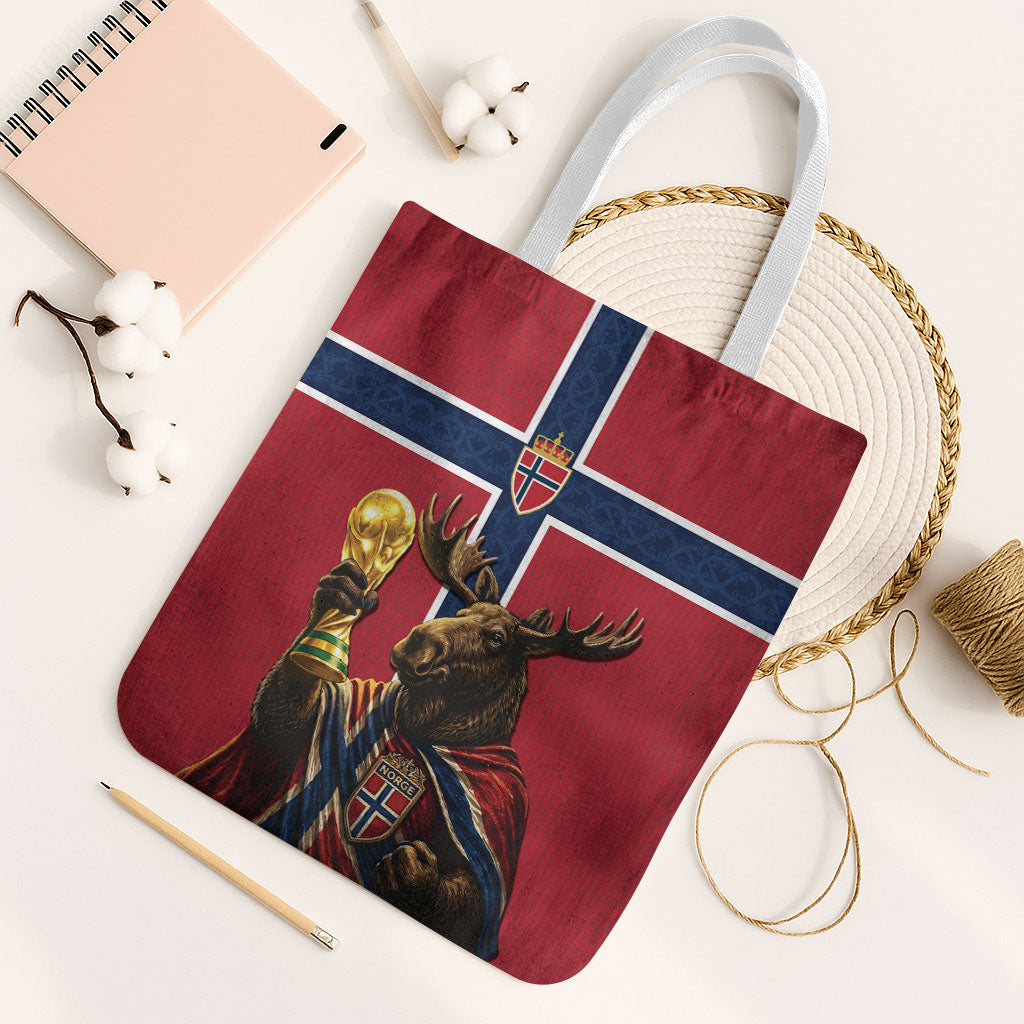 World Football 2026 Norway Tote Bag Viking Moose Trophy Champion
